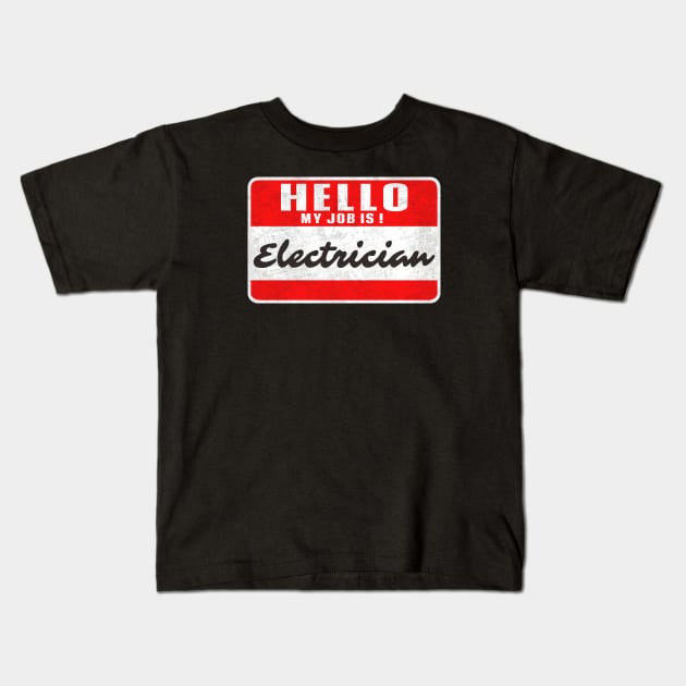 electrician Kids T-Shirt by SpaceImagination